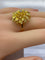 Bague 54 Importante bague en or jaune 18 carats et diamants 58 Facettes AB504