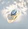 Bague 52.5 Bague Saphir Diamants Or 58 Facettes AA 1623