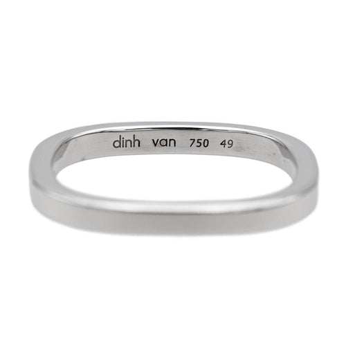 Bague 49 Dinh Van Bague Alliance Alliance carrée Or blanc 58 Facettes 1819466CN