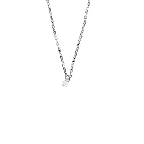 Collier COLLIER OR BLANC 1 DIAMANT O,O7ct 58 Facettes M8927
