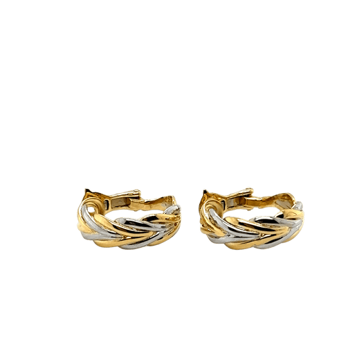 Boucles d'oreilles Maison Christofle - Créoles deux Ors 58 Facettes 1.0000379/1