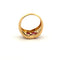 Bague vintage en or jaune , rubis et diamants