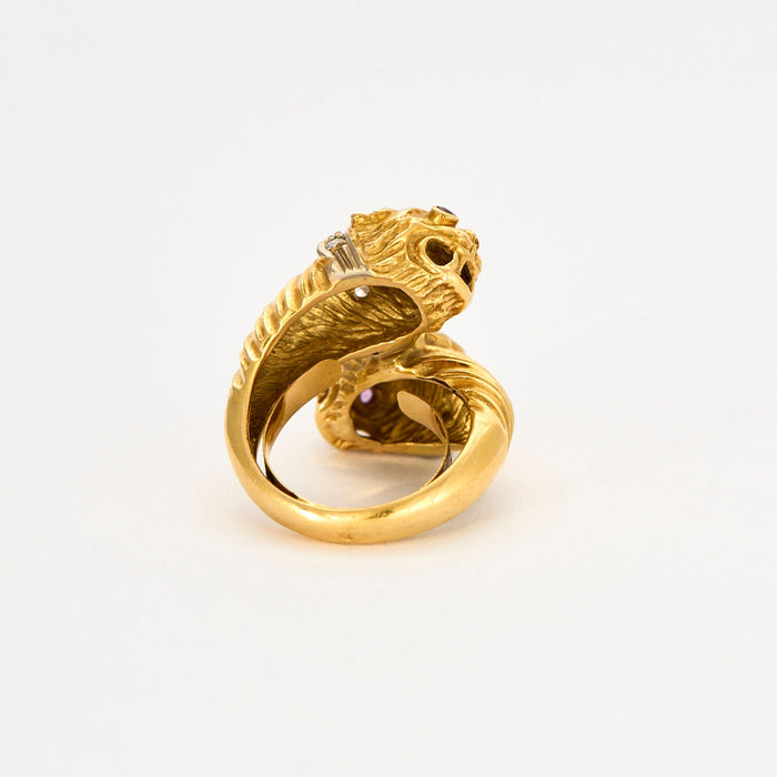 LALAOUNIS - Bague Vintage Tête de Lion