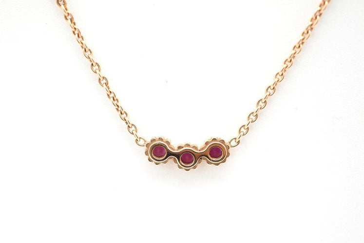 Collier DIOR - Collier Mimirose Or rose Rubis 58 Facettes