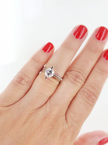 Bague Bague Jean VENDÔME "Satellite" or gris et diamant 58 Facettes