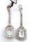 Boucles d'oreilles Boucles d'oreilles en platine ornées d'aigue-marine et de diamants 58 Facettes