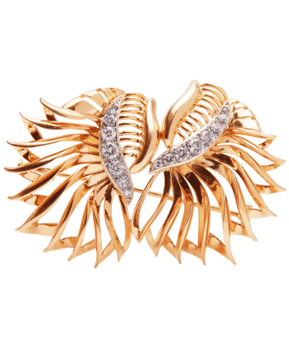 Broche Broche Or 18K jaune et blanc Diamant 58 Facettes BO220297/AILESDANGE