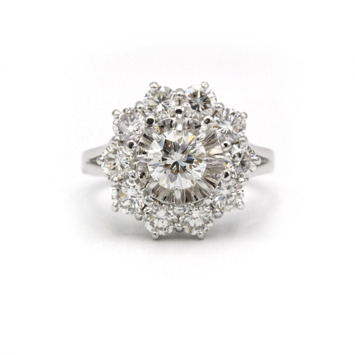 Bague Or Blanc 9k Diamant 0 20 Ct 21 Pierres W Pi3 601466