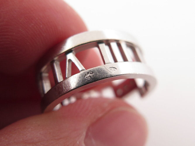 Bague 55 bague TIFFANY & CO 997153cn atlas gm t55 or blanc 18k 7.8gr diamants 58 Facettes 269962