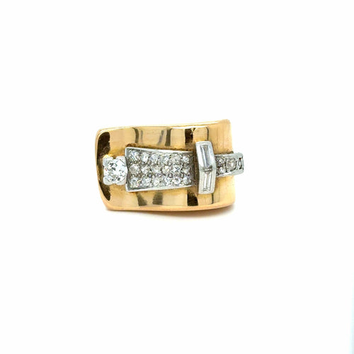 Bague 54 Bague TANK sertie de diamants 58 Facettes