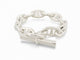 Bracelet bracelet HERMES chaine d'ancre gm h101672b 12 maillons argent 70gr 58 Facettes 271653