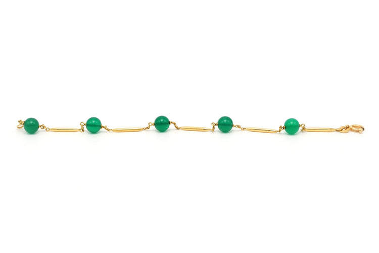 Bracelet Bracelet Napoléon III ou chrysoprases jaunes 58 Facettes B271