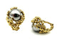 Boucles d'oreilles GILBERT ALBERT. Clips d'oreilles or jaune 18K et billes interchangeables 58 Facettes