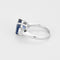 Bague 53 Bague en or blanc, saphir et diamants 58 Facettes LJ20-9
