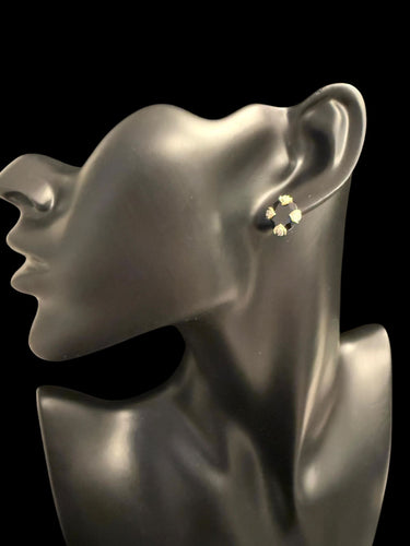 Boucles d'oreilles Clous d'oreilles or certifiés IGI avec saphirs et diamants 58 Facettes