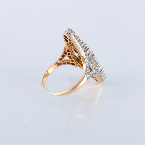 Bague 53 Bague marquise, époque Art Nouveau 58 Facettes