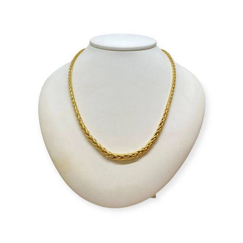 Collier Collier maille palmier en or jaune 750 58 Facettes 330088811