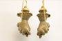 Boucles d'oreilles Boucles d'oreilles antiques en or sculpté de lave 58 Facettes