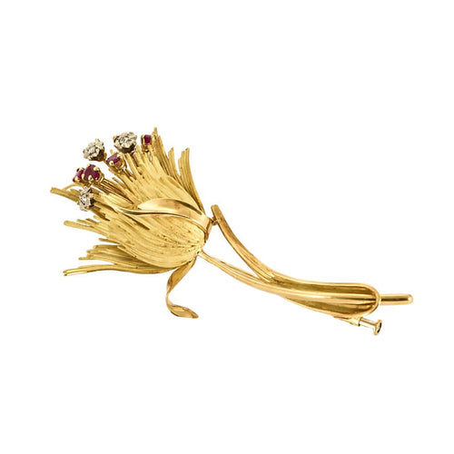 Broche Broche Chardon en or jaune 58 Facettes ALE4065