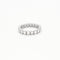 Bague 55 Alliance Américaine or blanc diamants 58 Facettes 240 565