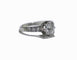 Bague 52 Bague solitaire ancienne en or blanc 18 carats et platine, diamants 58 Facettes