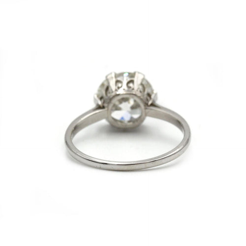 Bague 50 Solitaire - Platine et diamants 58 Facettes 1044
