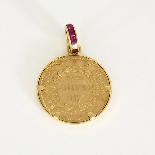 Pendentif Pendentif en or jaune pièce de 20Fr 58 Facettes