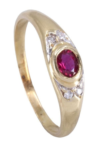 Bague 52 Bague jonc rubis et diamants 58 Facettes 084901