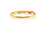 Bague 56 Bague contemporaine or jaune, rubis et diamants taille brillant 58 Facettes 22752