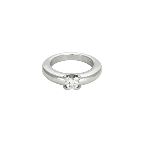 Bague 48 CARTIER - Bague solitaire en or blanc et diamant 58 Facettes LP1090