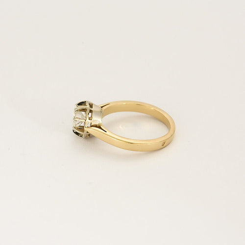 Bague 51 Bague Solitaire en or jaune, or blanc et diamant 58 Facettes HAV09242