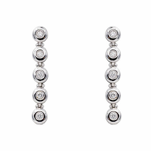 Boucles d'oreilles Boucles d'oreilles Pendantes Or blanc Diamant 58 Facettes 3394811CN