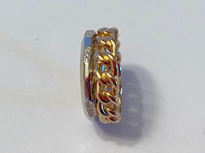 52 POMELLATO - Anello collezione Milano due ori e diamanti 58 Facettes