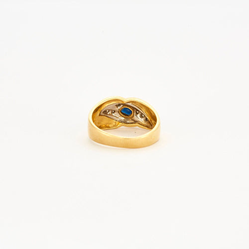 Bague 55 Bague feuille saphir diamants 58 Facettes LP638/10