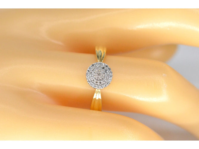 Bague Bague entourage en or avec diamants 58 Facettes 2101