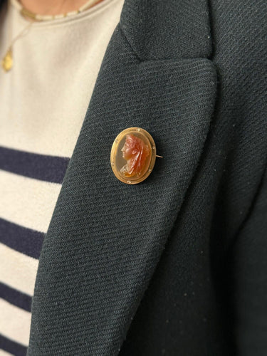 Broche Broche camée cornaline 58 Facettes