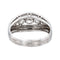 Bague 56 Bague  Bague bandeau  Platine, Or blanc Diamant 58 Facettes 4155736CN