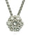 Collier Collier en or blanc 18 carats avec pendentif marguerite en diamants 58 Facettes