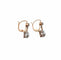 Boucles d'oreilles Dormeuses début XXème or rose platine diamants 58 Facettes