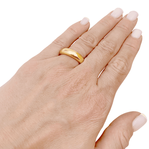 Bague 51 Bague jonc bombé en or jaune. 58 Facettes 34587