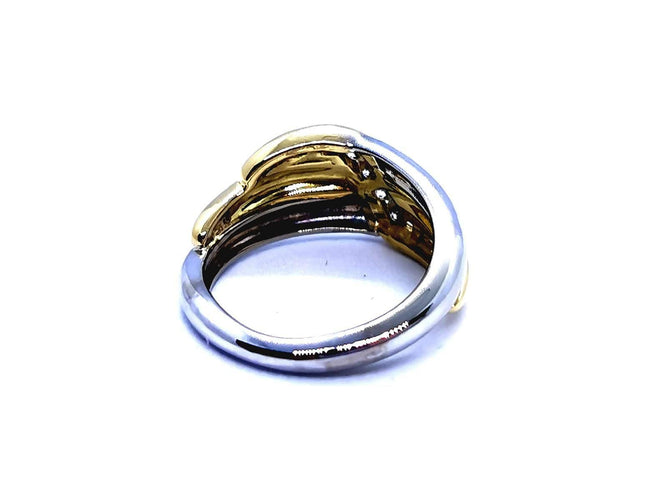 Bague 47 Bague Or jaune, Or blanc Diamant 58 Facettes 948341CD