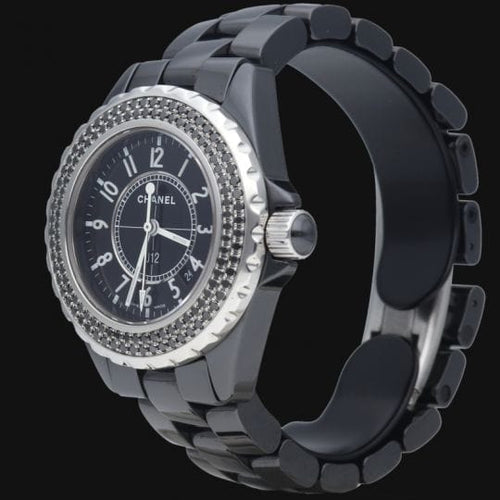 Montre Montre Chanel J12 33 mm à quartz et diamants 58 Facettes MT41305