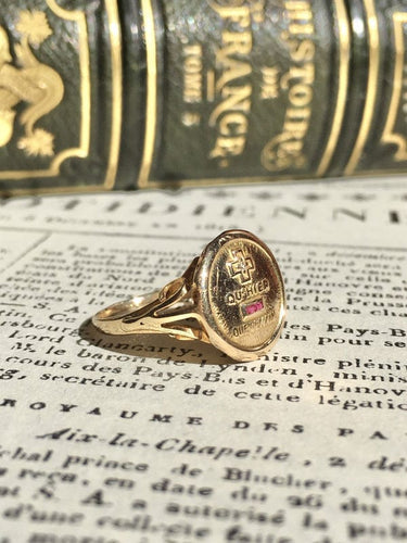 Bague 50 AUGIS - Bague d’amour en or jaune 58 Facettes