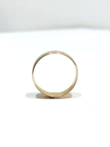 Bague 55 Alliance femme large en or rose 18 carats Napoléon III 58 Facettes