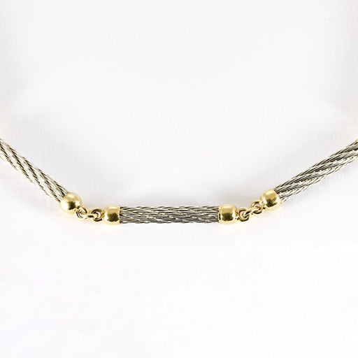 Collier Fred - Force 10 Vintage - Collier en or jaune et acier. 58 Facettes LEN1843