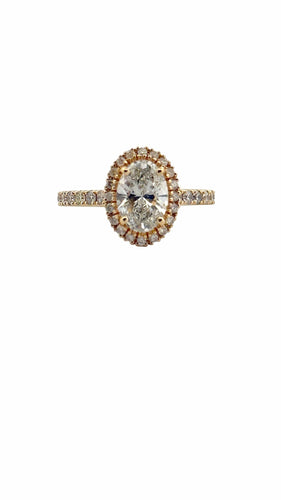 Bague 49 Solitaire en or jaune et diamants avec certificat GIA 58 Facettes