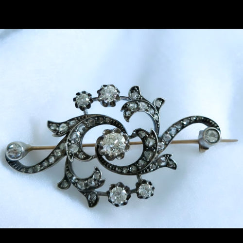 Broche ancienne Or & Diamants