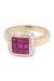 Bague 50 Bague or jaune rubis et diamants 58 Facettes 089911