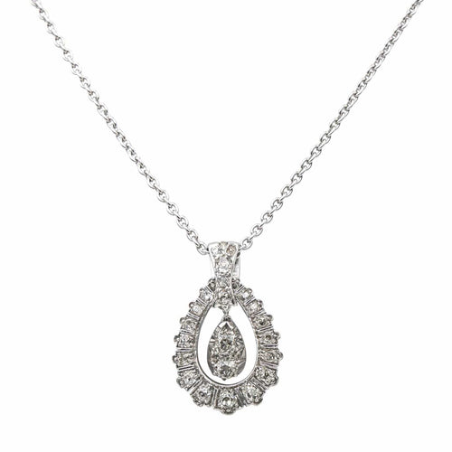 Collier Collier Or blanc Diamant 58 Facettes 4155738CN