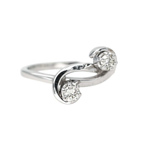 Bague 52 Bague  Toi et moi  Or blanc Diamant 58 Facettes 4387212CN